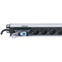 Intellinet 711449 PDU 12 tomada(s) CA Preto, Cinzento