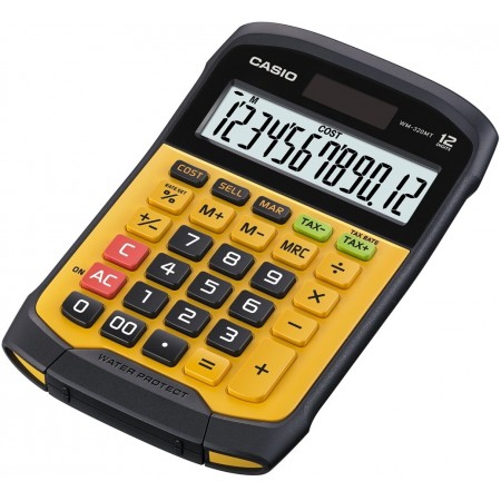 CASIO CALCULATOR OFFICE WATERPROOF WM-320MT-S, 12-digit display. Removable keyboard, 108.5x168.5, Waterproof and dirt-resistant