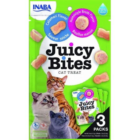 INABA Juicy Bites Homestyle broth and Calamari - cat treats - 3x11,3 g