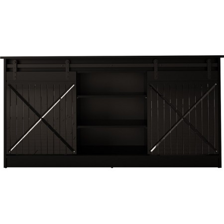 Chest of drawers 160x80x35 GRANERO black/black gloss