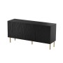 JUNGLE chest 152x40.5x74.5 matte black + golden legs