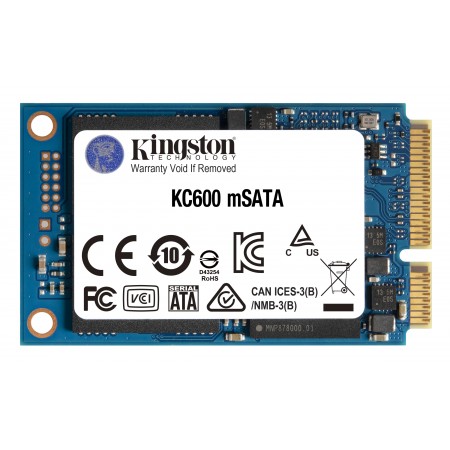 Kingston Technology KC600 1,02 TB mSATA Serial ATA III 3D TLC