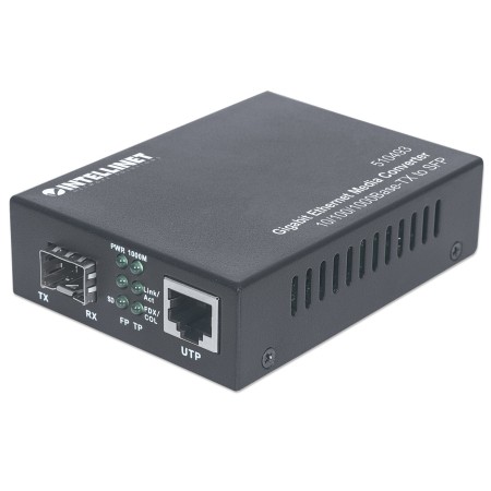 Intellinet 510493 conversor de rede de média 1000 Mbit s Preto