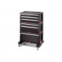 Keter Tool Rack on wheels 6 drawers Black