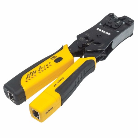 Intellinet 780124 alicate de corte Ferramenta de engaste Preto, Amarelo