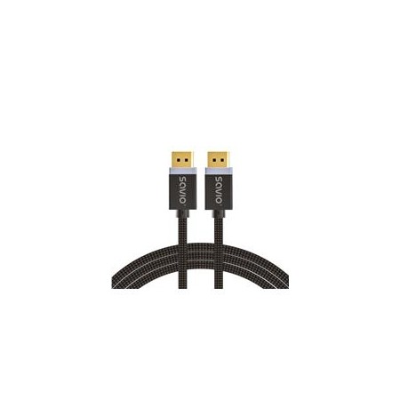 DisplayPort cable 2 m Black SAVIO CL-166