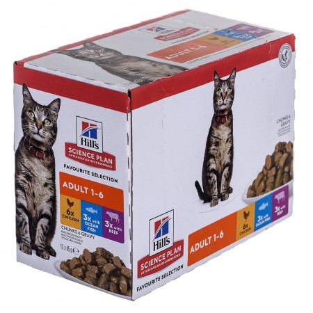 HILL'S Feline Adult Multipack Classic - saszetka 12x85g