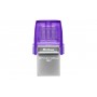 Kingston Technology DataTraveler microDuo 3C unidade de memória USB 64 GB USB Type-A   USB Type-C 3.2 Gen 1 (3.1 Gen 1) Roxo,