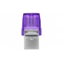 Kingston Technology DataTraveler microDuo 3C unidade de memória USB 128 GB USB Type-A   USB Type-C 3.2 Gen 1 (3.1 Gen 1) Aço