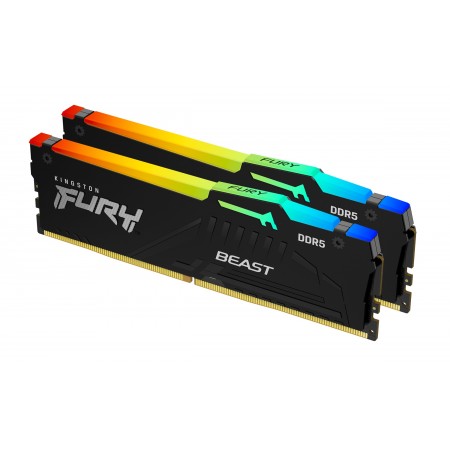 Kingston Technology FURY Beast RGB módulo de memória 32 GB 2 x 16 GB DDR5 2600 MHz