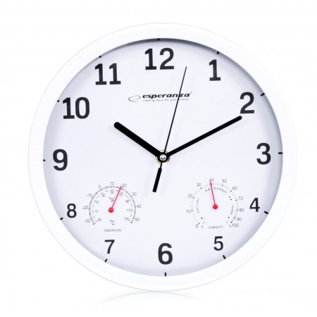 Esperanza EHC016W Mechanical wall clock Round White