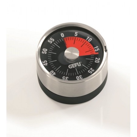 GEFU OPTICO Mechanical kitchen timer Black, Stainless steel