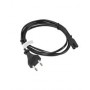 Lanberg CA-C7CA-10CC-0018-BK power cable Black 1.8 m C7 coupler CEE7/16