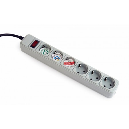 Gembird SPG6-B-6C power extension 1.8 m 6 AC outlet(s)