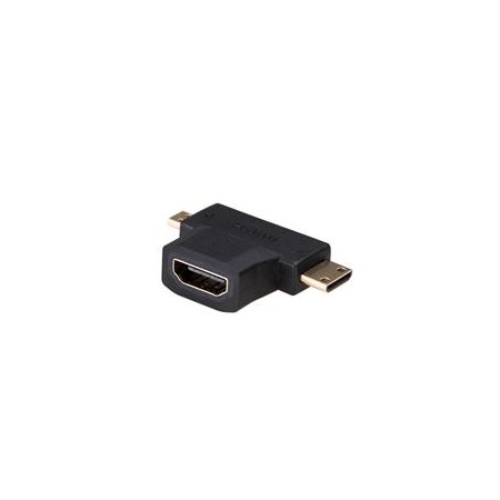 Akyga AK-AD-23 cable gender changer HDMI miniHDMI / microHDMI Black