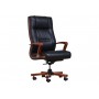 AMBASSADOR leather armchair black