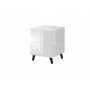 Cama bedside table REJA white gloss/white gloss