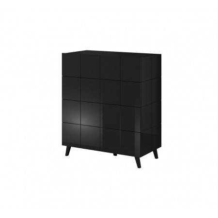 Cama chest of drawers 4D REJA black gloss/black gloss