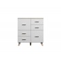 Cama Sideboard LOTTA 110 2D4S white/sonoma oak