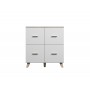 Cama sideboard LOTTA 110 4D white + sonoma oak