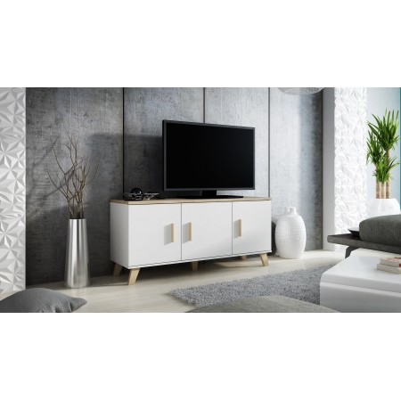 Cama sideboard LOTTA 150 3D white + sonoma oak