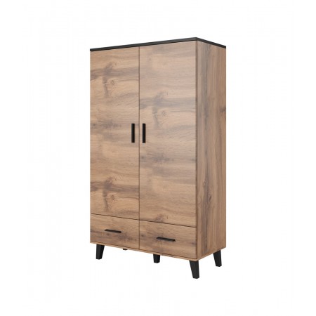 Cama wardrobe LOTTA 2D2D wotan oak + mat black