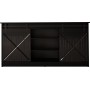 Chest of drawers 160x80x35 GRANERO black/black gloss