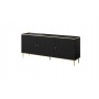 GLAMOUR chest 180x40x75.5 cm black matt + gold