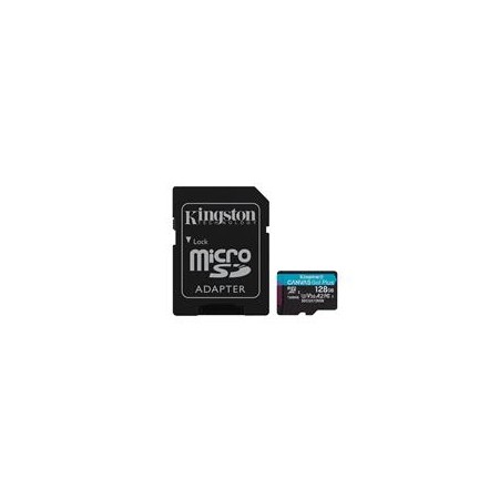 Kingston Technology 128GB microSDXC Canvas Go Plus 170R A2 U3 V30 Card + ADP