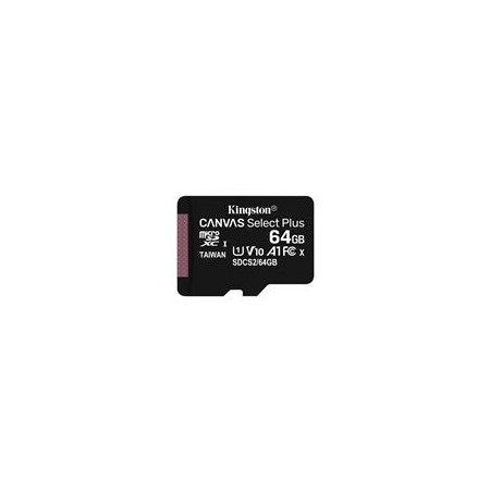 Kingston Technology 64GB micSDXC Canvas Select Plus 100R A1 C10 Card + ADP