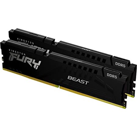 Kingston Technology FURY Beast 16GB 6000MT/s DDR5 CL40 DIMM (Kit of 2) Black