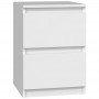 Topeshop M2 BIEL nightstand/bedside table 2 drawer(s) White