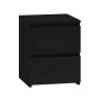 Topeshop M2 CZERN nightstand/bedside table 2 drawer(s) Black