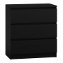 Topeshop M3 CZERN chest of drawers