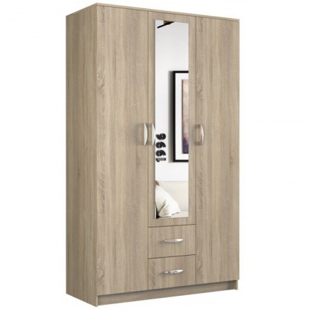 Topeshop ROMANA 120 SON L bedroom wardrobe/closet 6 shelves 3 door(s) Oak