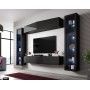 Cama Living room cabinet set VIGO SLANT 8 black/black gloss