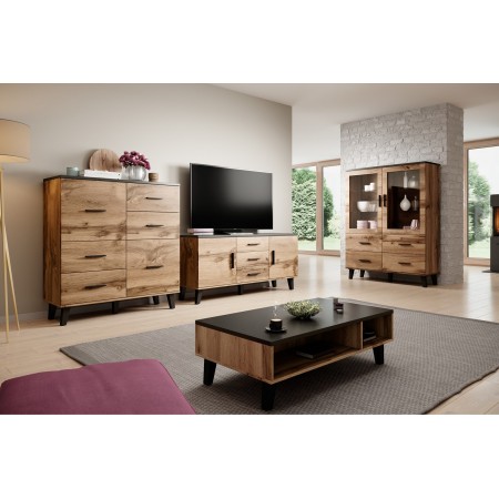 Cama living room set LOTTA 2 (sideboard 150 2D3DR + sideboard 110 2D4DR + display cabinet 120 + coffee table 110)