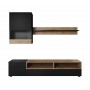 Cama PAT set 175x180x39 cm black+ oak lefkas