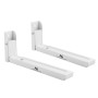 Maclean MC-915 W Universal Microwave Oven Bracket Holder Wall Mount Adjustable White Space Saving 30kg