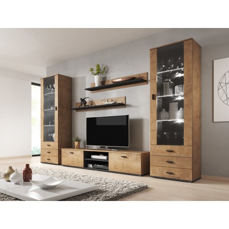 SOHO 4 set (RTV180 cabinet + 2x S1 cabinet + shelves) Oak lefkas