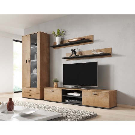 SOHO 8 set (RTV180 cabinet + S6 + shelves) Oak lefkas