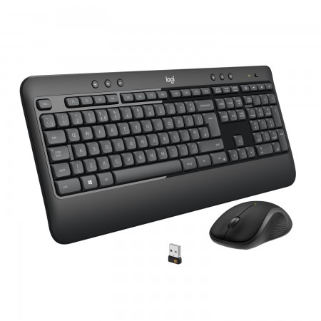 Logitech Advanced MK540 teclado Rato incluído Universal USB QWERTY Estados Unidos (Internacional) Preto, Branco