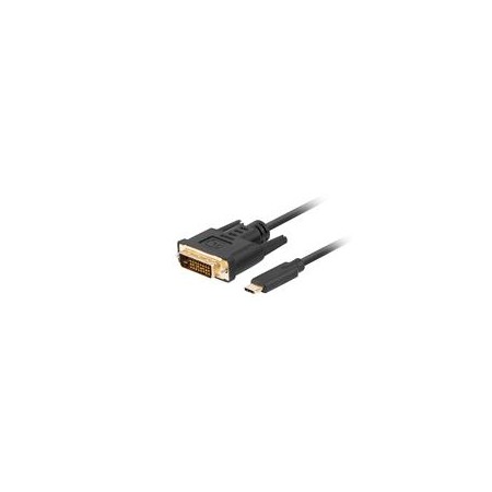 Lanberg CA-CMDV-10CU-0005-BK video cable adapter 0.5 m USB Type-C DVI-D Black