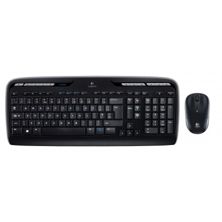 Logitech Wireless Combo MK330 teclado Rato incluído Escritório USB QWERTY Estados Unidos (Internacional) Preto