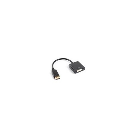 Lanberg AD-0007-BK video cable adapter 0.1 m DisplayPort DVI-D Black