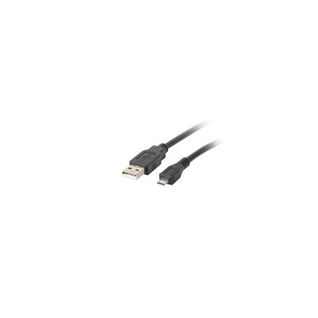 Lanberg CA-USBM-10CC-0010-BK USB cable USB 2.0 1 m Micro-USB B USB A Black