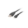 Lanberg CA-USBM-10CC-0010-BK USB cable USB 2.0 1 m Micro-USB B USB A Black