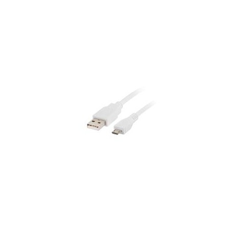 Lanberg CA-USBM-10CC-0018-W USB cable 1.8 m USB 2.0 Micro-USB B USB A White