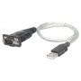 Manhattan USB-A to Serial Converter cable, 45cm, Male to Male, Serial/RS232/COM/DB9, Prolific PL-2303RA Chip, Equivalent to ICU