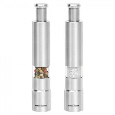 ProfiCook PC-PSM 1160 Salt & pepper grinder set Stainless steel, Transparent